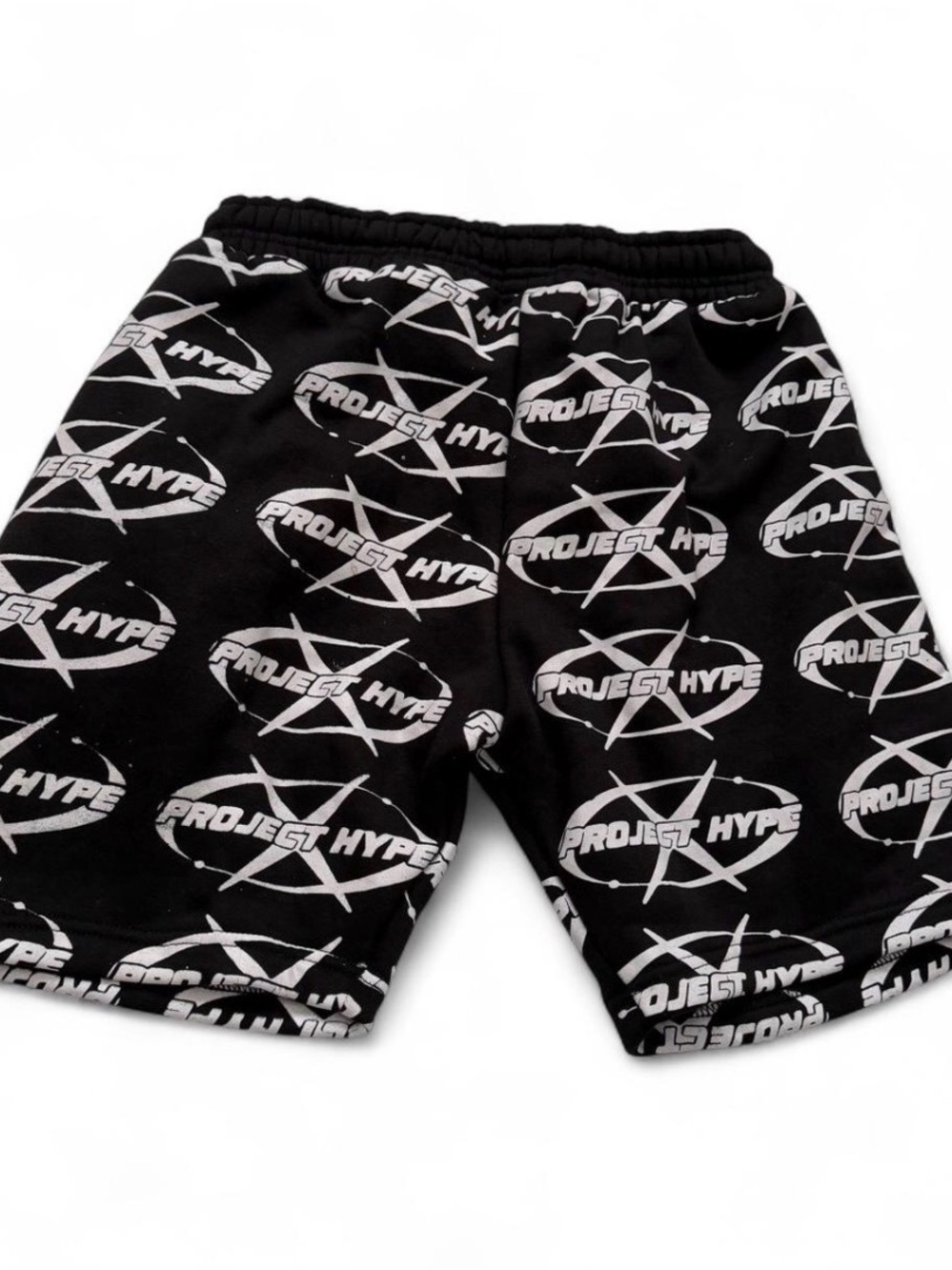 Project Hype Black Logo Pattern Shorts